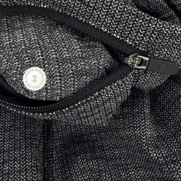 Lululemon Speed Up Tight 28" In Luon Variegated Knit Black Heathered Black 2 - Picture 10 of 10